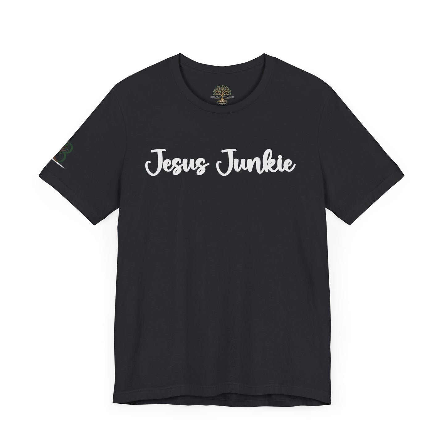 Inspirational Unisex Short Sleeve Tee - "Jesus Junkie"