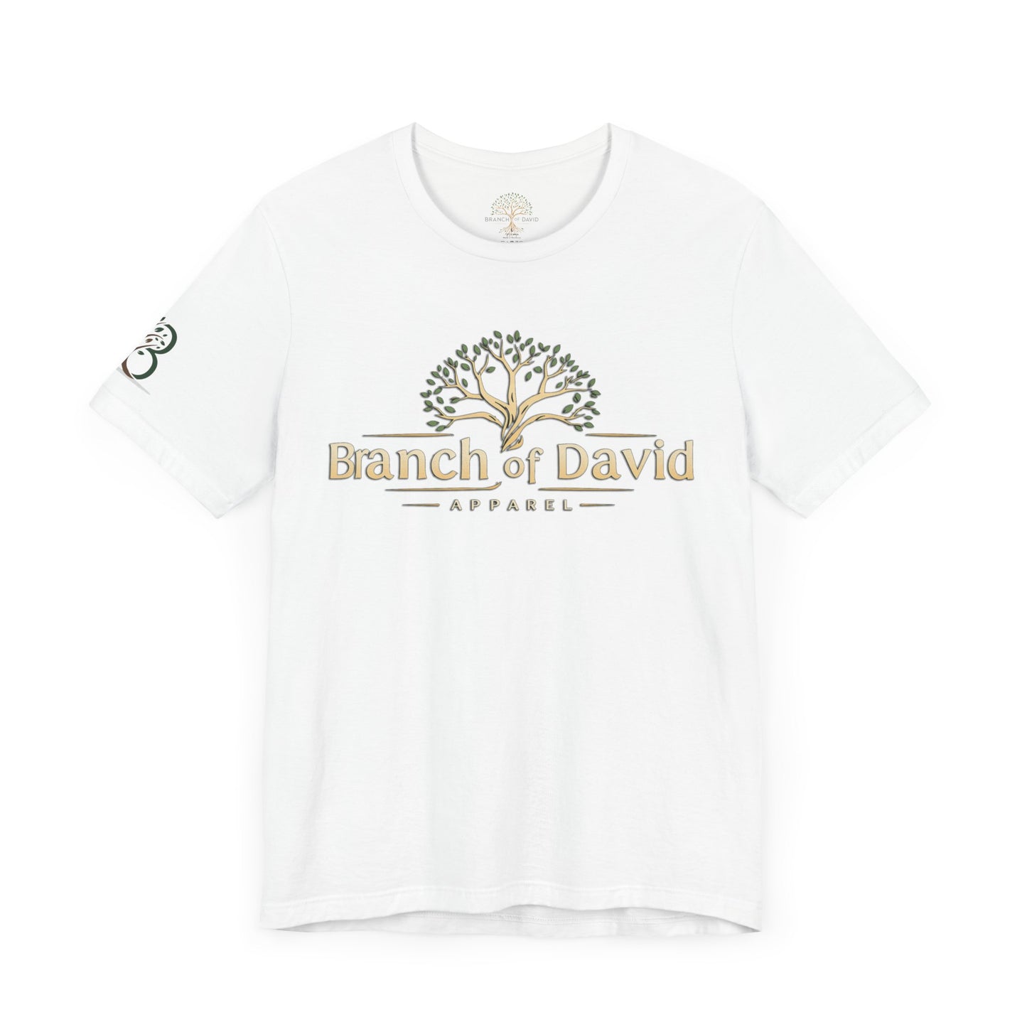 Double-sided Inspirational Unisex Short Sleeve Tee - "Branch of David with Isaiah scripture"