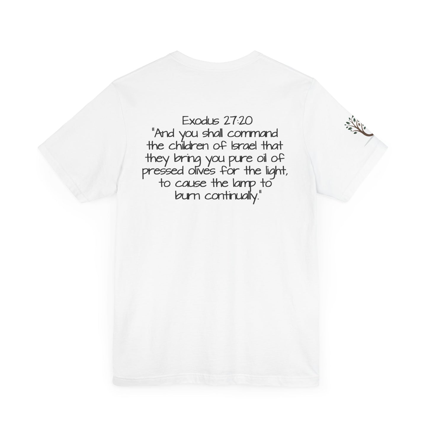 Double-sided Inspirational Unisex Short Sleeve Tee - "Pressed for the Purpose with Exodus scripture"