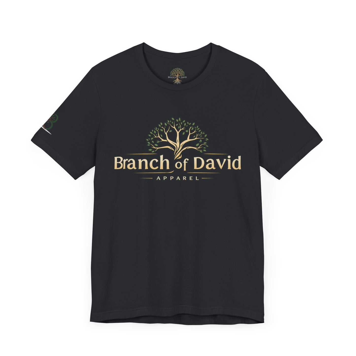 Double-sided Inspirational Unisex Short Sleeve Tee - "Branch of David with Isaiah scripture"