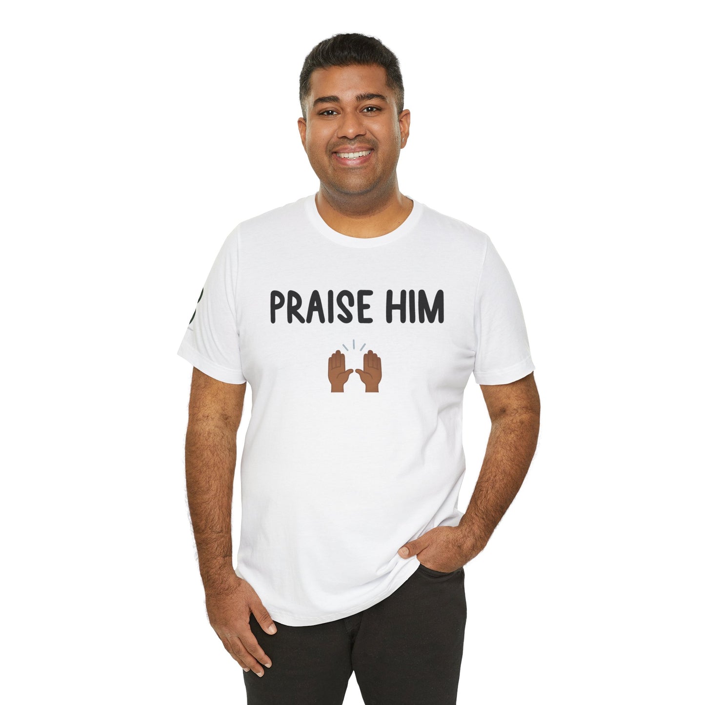 Double-sided Inspirational Unisex Short Sleeve Tee - "Praise Him"