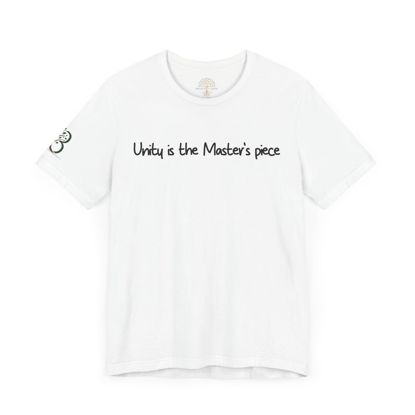 Double-sided Inspirational Unisex Short Sleeve Tee - "Unity is the Master's piece"