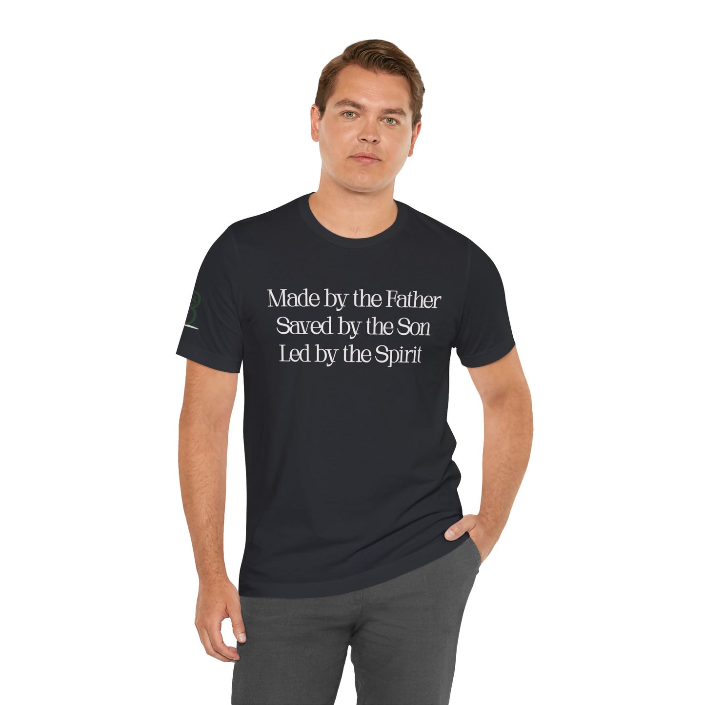 Double-sided Inspirational Unisex Short Sleeve Tee - "Made by the Father"