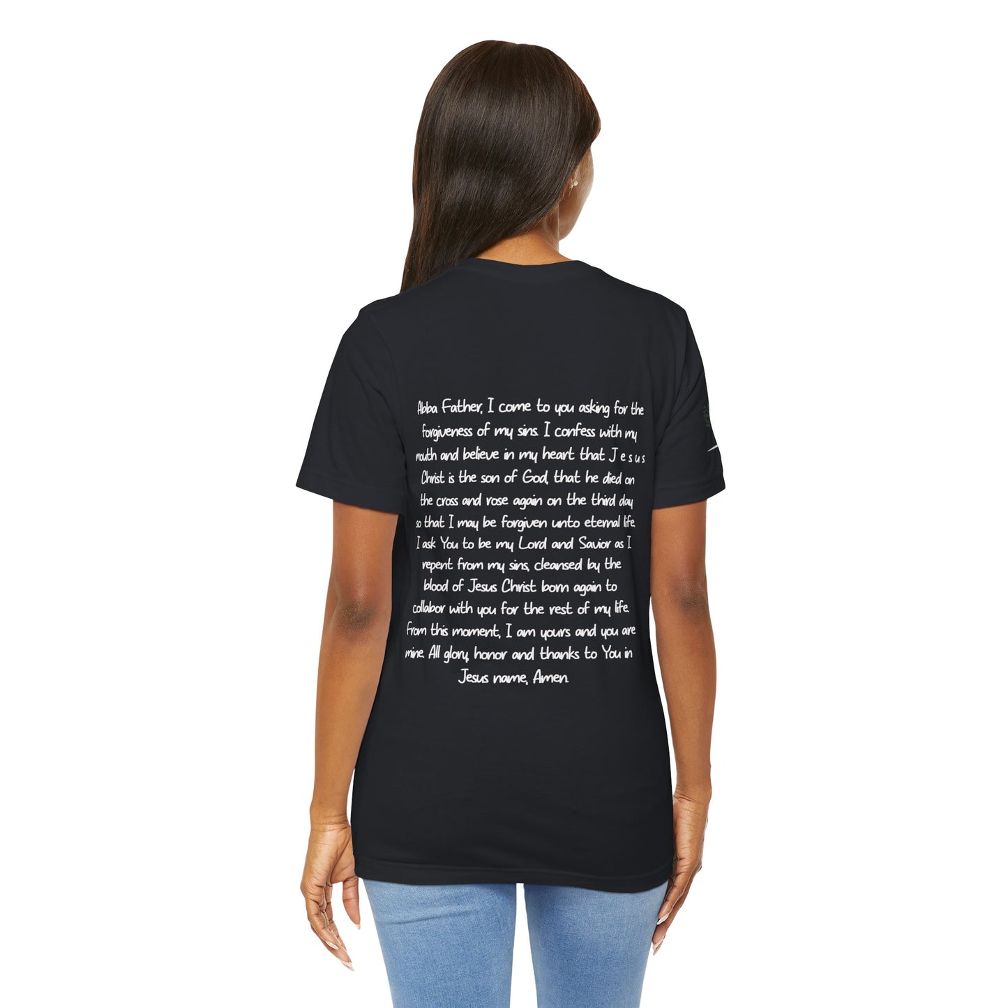 Double-sided Inspirational Unisex Short Sleeve Tee - "Salvation is free"
