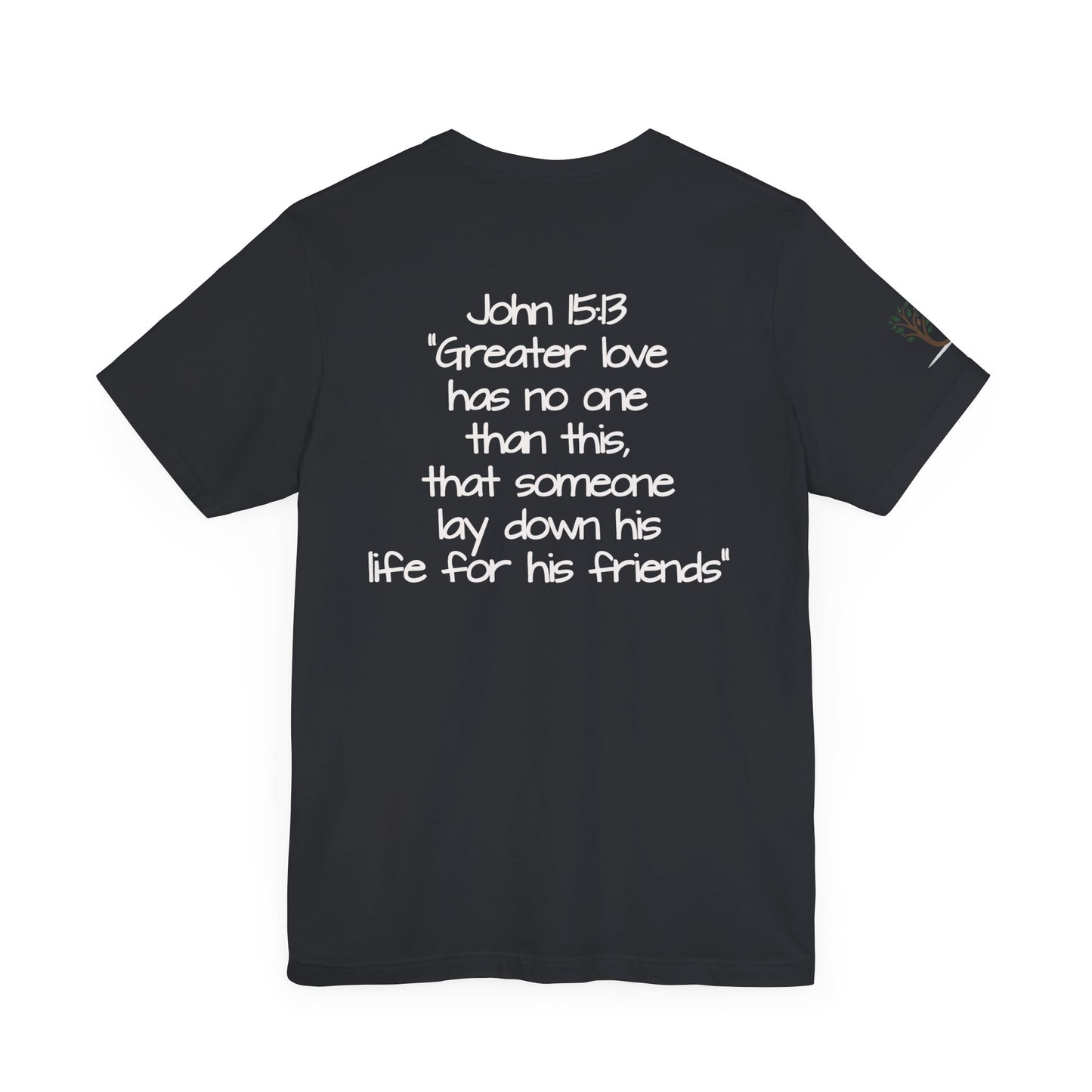 Double-sided Inspirational Unisex Short Sleeve Tee - "His Life for Mine"