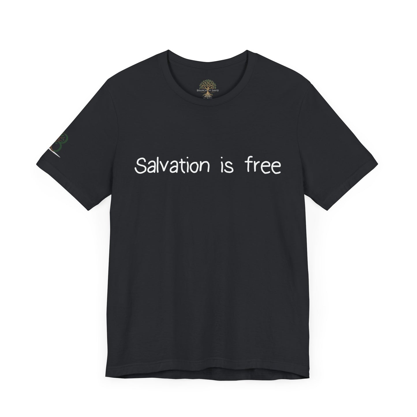 Double-sided Inspirational Unisex Short Sleeve Tee - "Salvation is free"