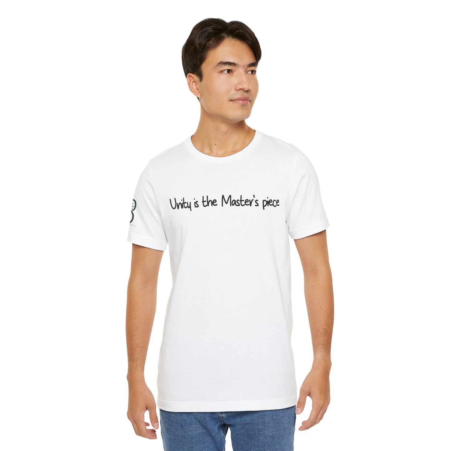 Double-sided Inspirational Unisex Short Sleeve Tee - "Unity is the Master's piece"