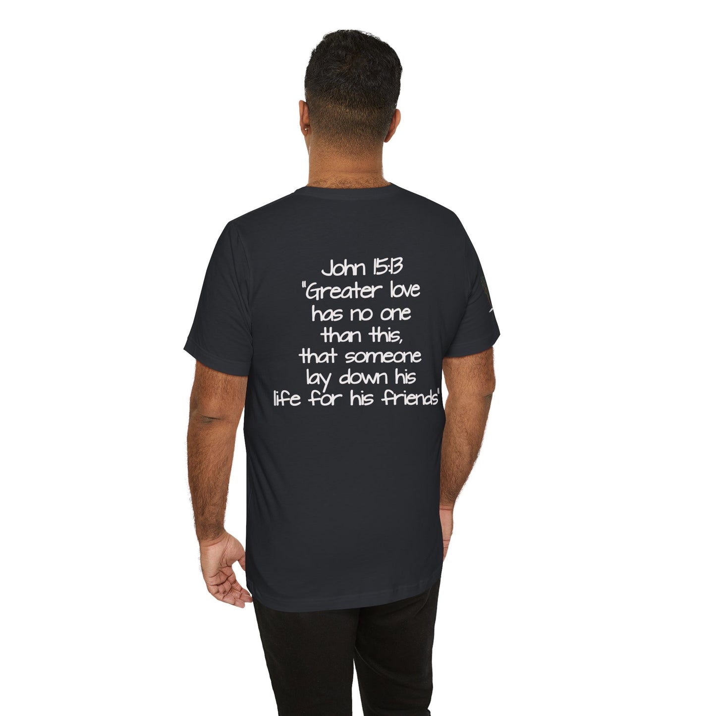 Double-sided Inspirational Unisex Short Sleeve Tee - "His Life for Mine"
