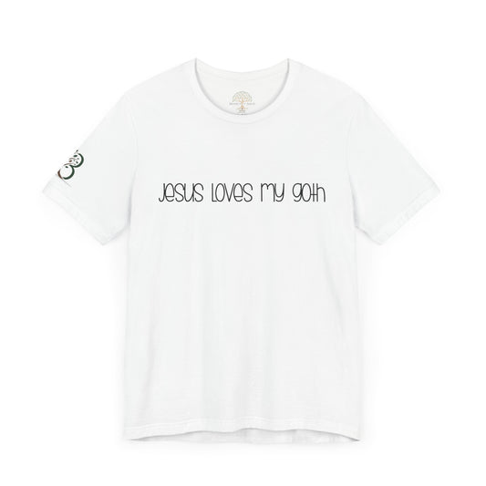 Inspirational Unisex Jersey Short Sleeve Tee "Jesus loves my goth"