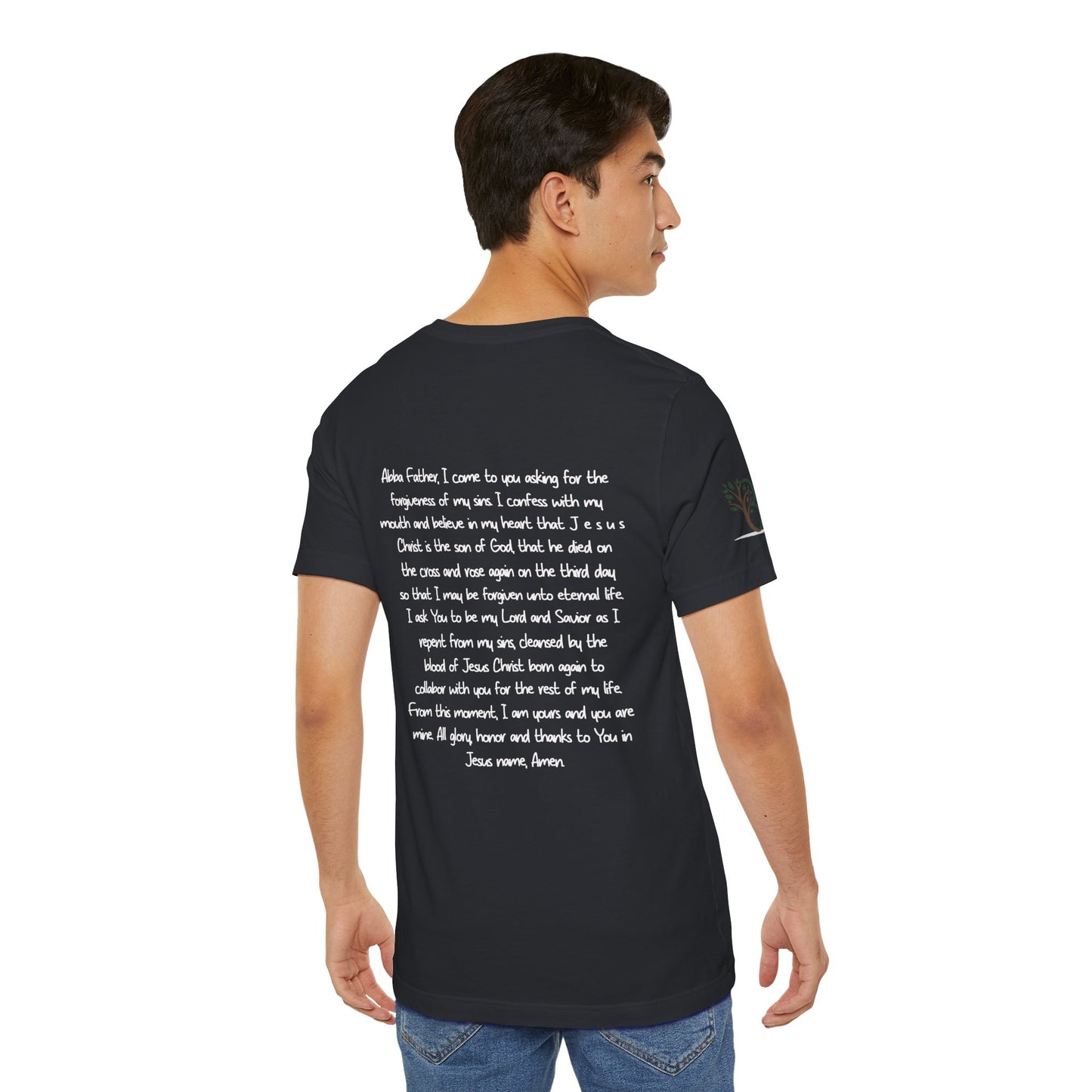 Double-sided Inspirational Unisex Short Sleeve Tee - "Salvation is free"