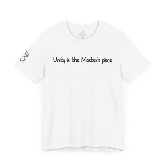 Double-sided Inspirational Unisex Short Sleeve Tee - "Unity is the Master's piece"