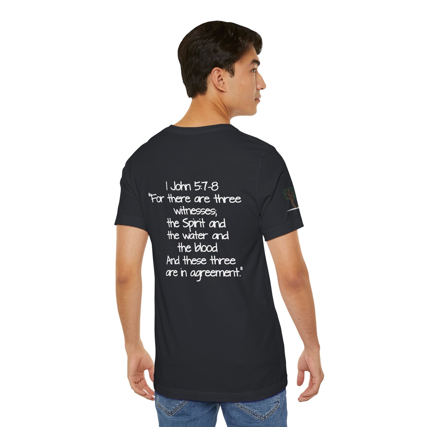 Double-sided Inspirational Unisex Short Sleeve Tee - "Made by the Father"