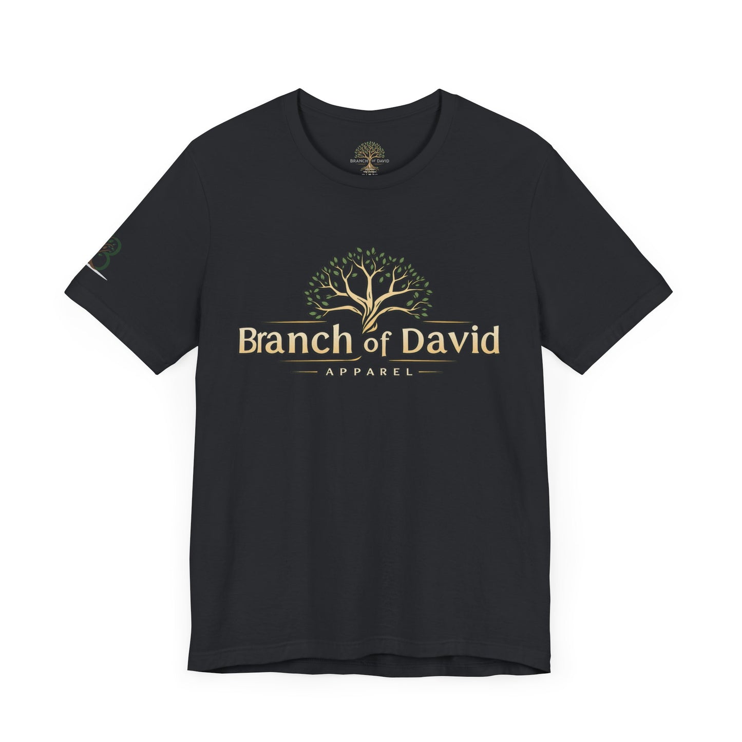 Double-sided Inspirational Unisex Short Sleeve Tee - "Branch of David with alternative Isaiah scripture"