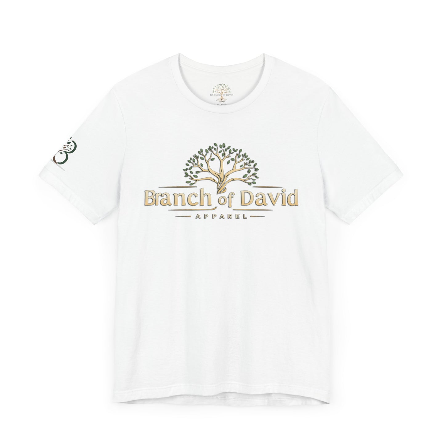 Double-sided Inspirational Unisex Short Sleeve Tee - "Branch of David with alternative Isaiah scripture"