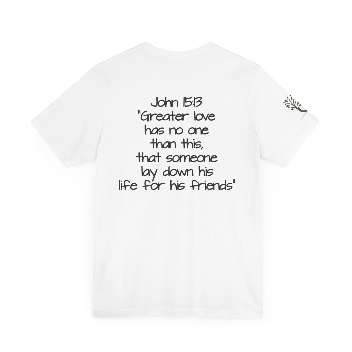 Double-sided Inspirational Unisex Short Sleeve Tee - "His Life for Mine"