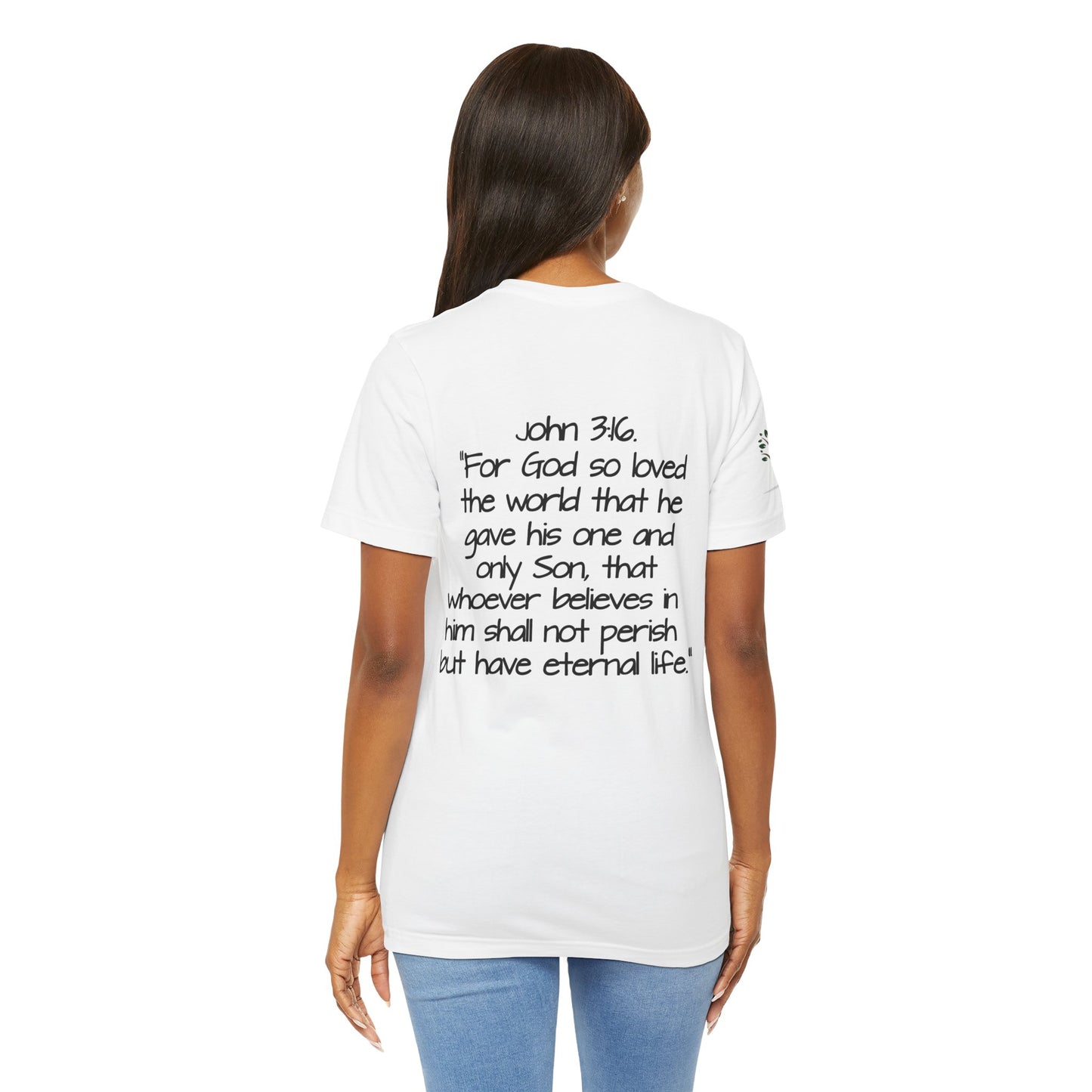 Double-sided Inspirational Unisex Jersey Short Sleeve Tee "Greatest Love of All"