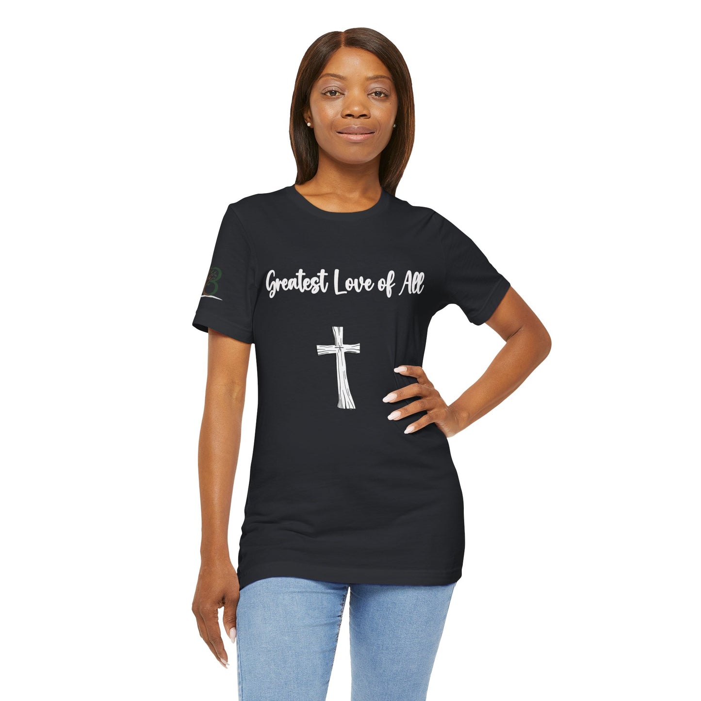 Double-sided Inspirational Unisex Short Sleeve Tee - "Greatest Love of All"