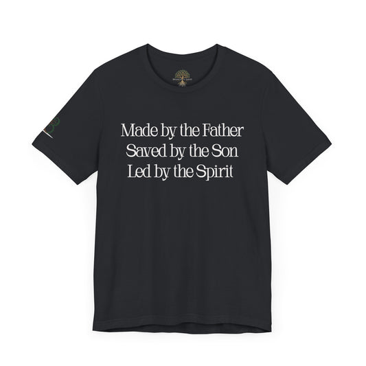 Double-sided Inspirational Unisex Short Sleeve Tee - "Made by the Father"